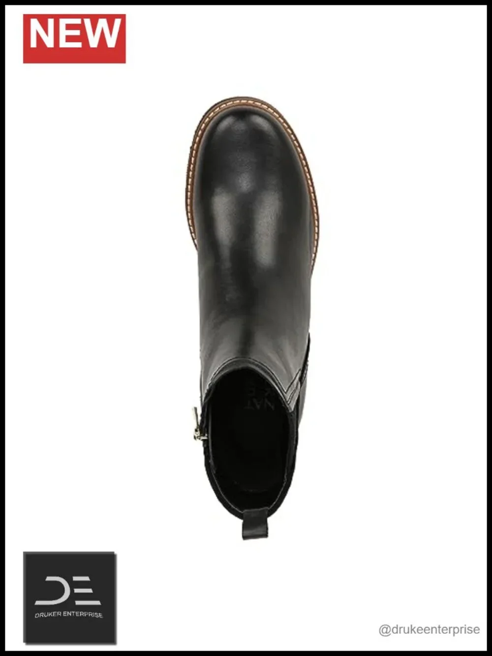 Naturalizer Ankle Boots Water-Repellent Leather Lug Sole Chelsea Booties
